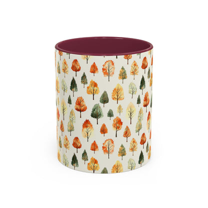 Golden Autumn Watercolor Trees Mug (11/15oz)