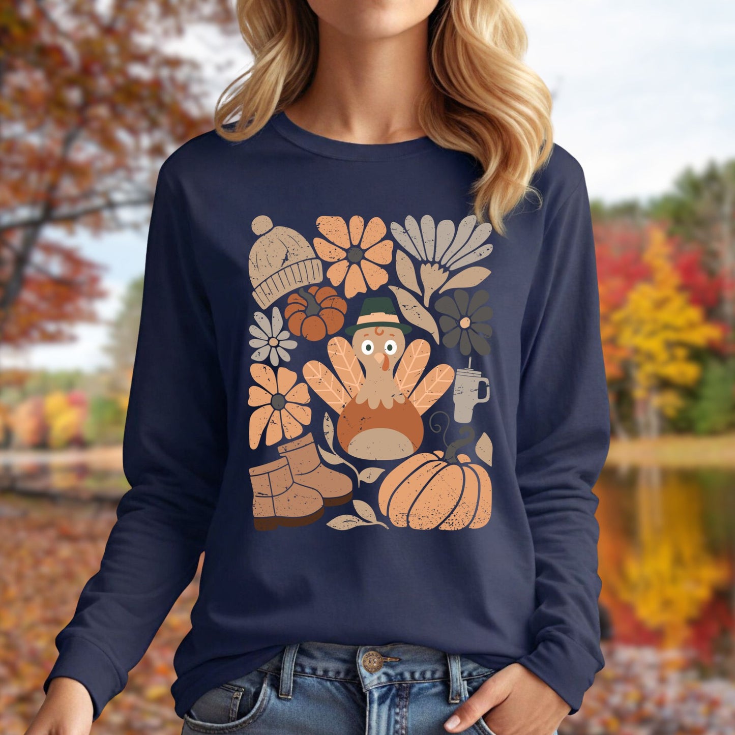 Groovy Turkey Long Sleeve Tee