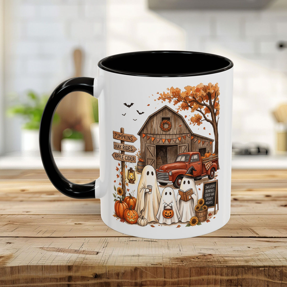 Halloween Ghosts and Pumpkin Patch Mug (11/15oz)