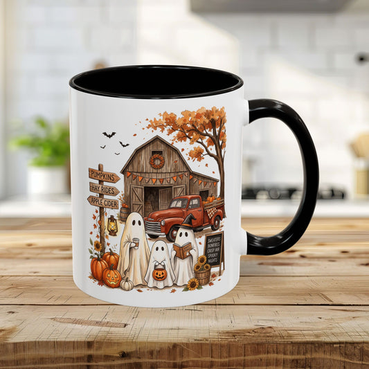 Halloween Ghosts and Pumpkin Patch Mug (11/15oz)
