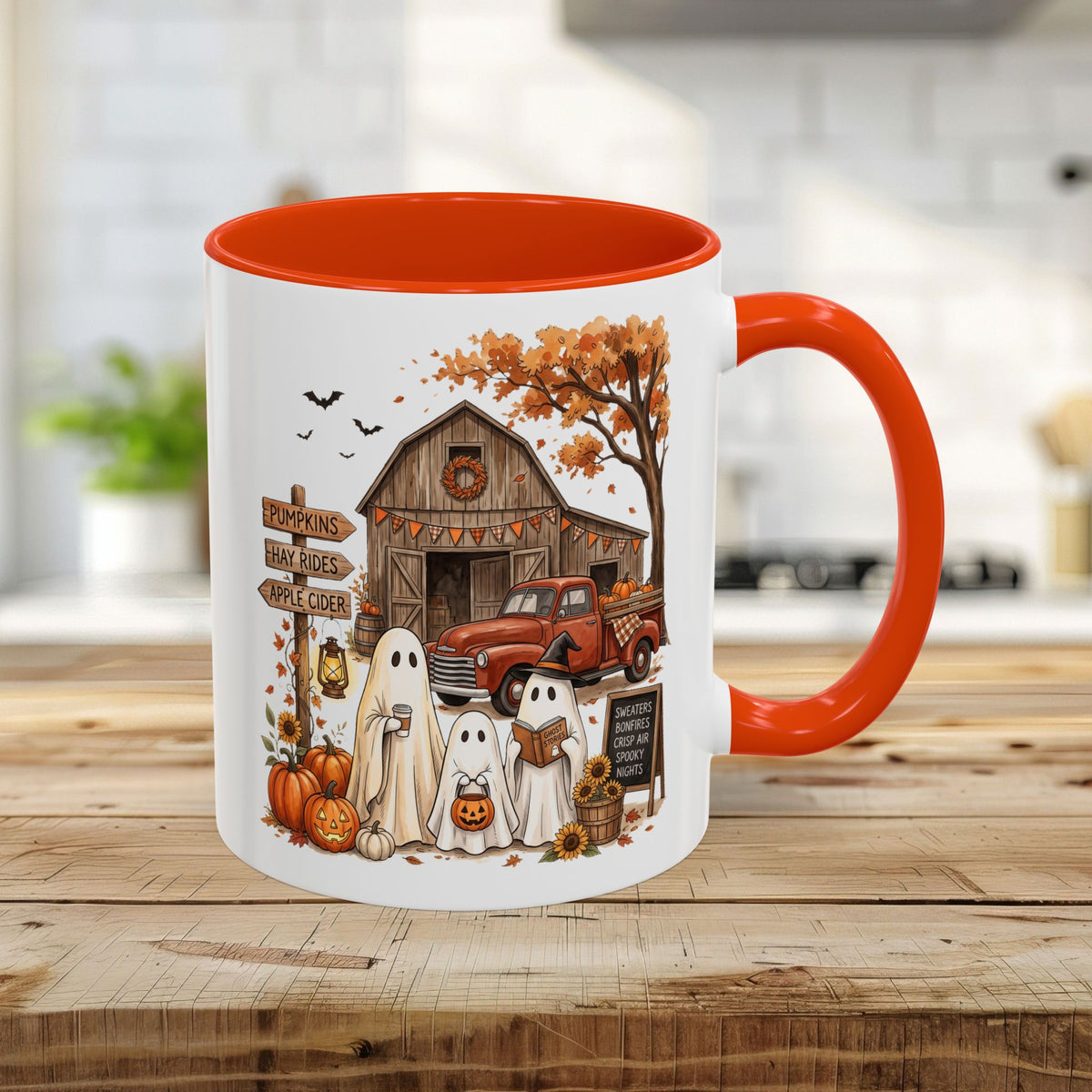 Halloween Ghosts and Pumpkin Patch Mug (11/15oz)