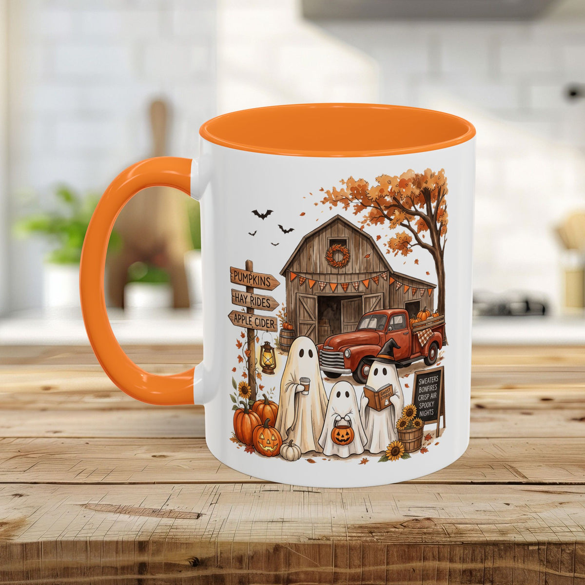 Halloween Ghosts and Pumpkin Patch Mug (11/15oz)