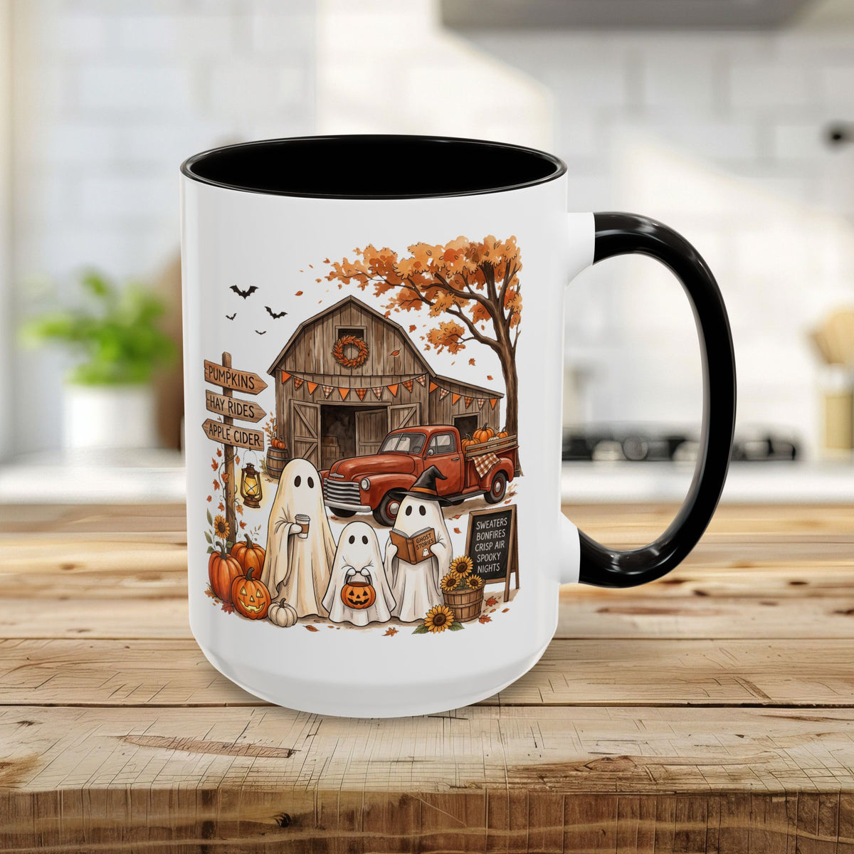 Halloween Ghosts and Pumpkin Patch Mug (11/15oz)