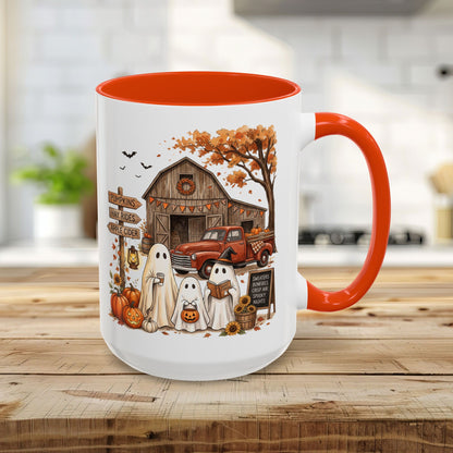Halloween Ghosts and Pumpkin Patch Mug (11/15oz)