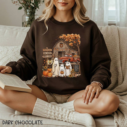 Halloween Ghosts and Pumpkin Patch Sweatshirt