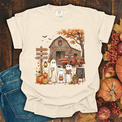 Halloween Ghosts and Pumpkin Patch T-Shirt