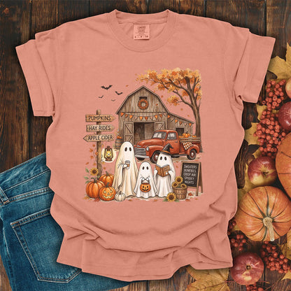 Halloween Ghosts and Pumpkin Patch T-Shirt