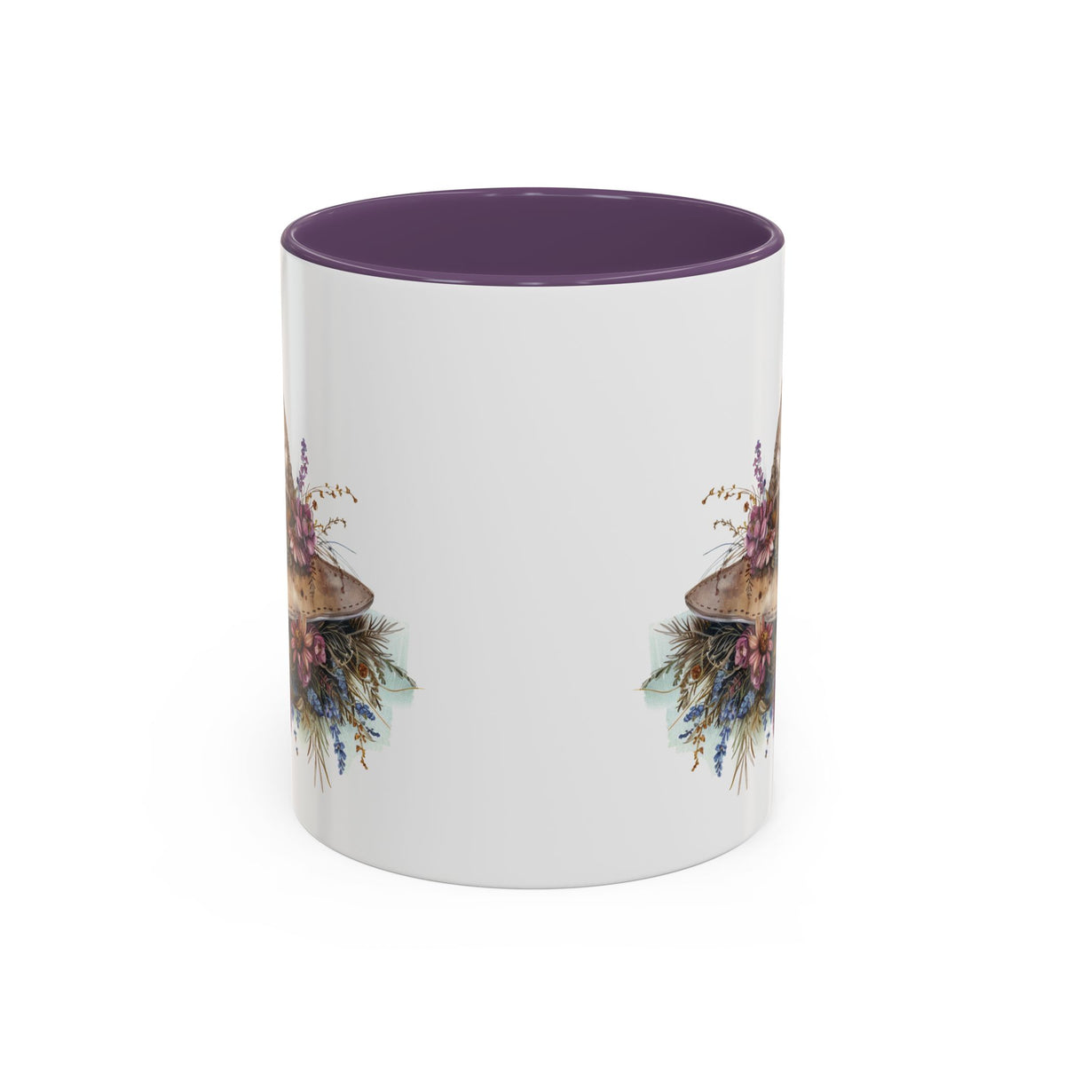 Halloween Rustic Witch Floral Hat Mug (11/15oz)