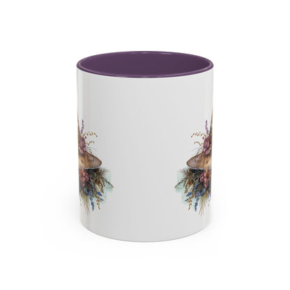 Halloween Rustic Witch Floral Hat Mug (11/15oz)
