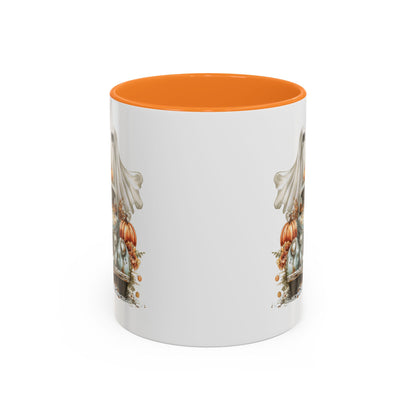 Halloween Vintage Pickup Truck & Ghost Mug (11/15oz)