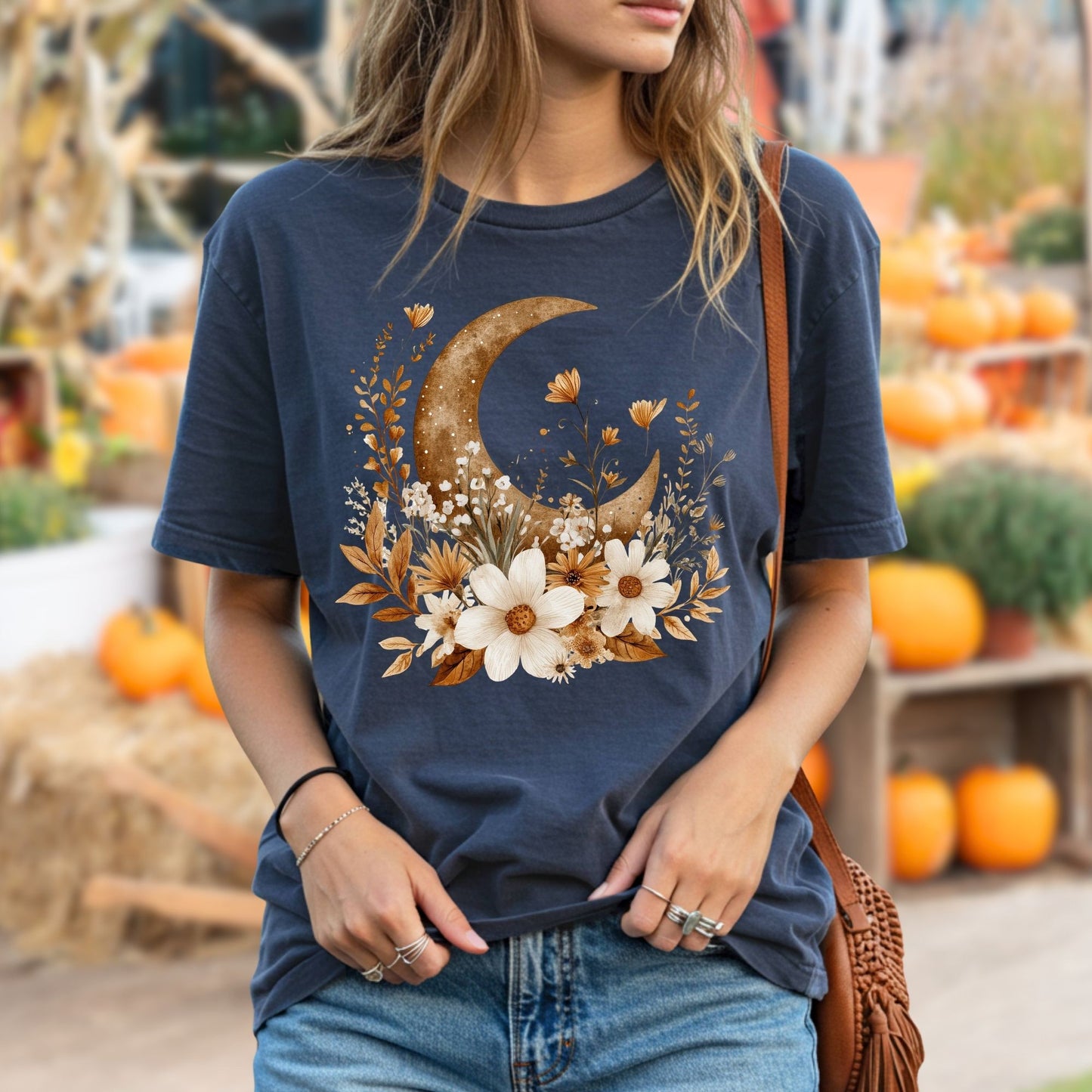 Harvest Moon and Wildflowers T-Shirt
