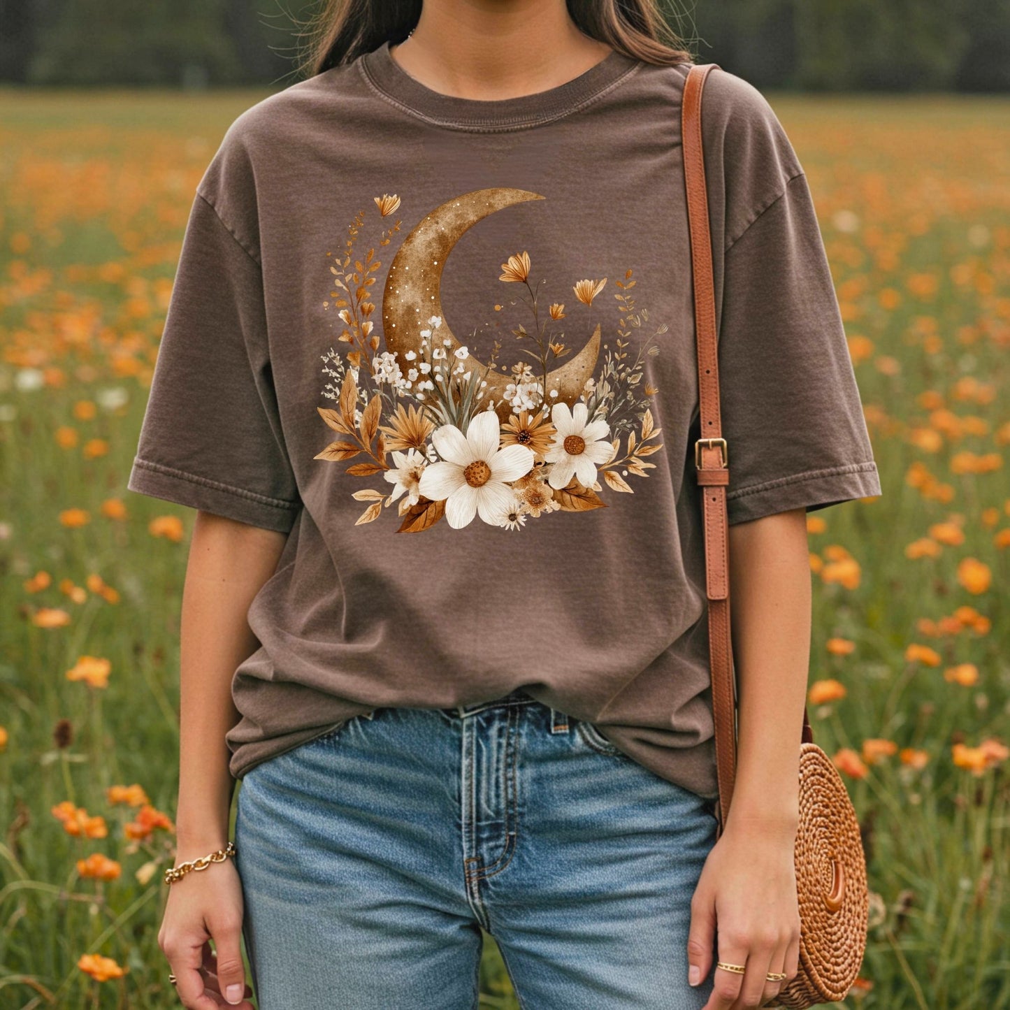 Harvest Moon and Wildflowers T-Shirt