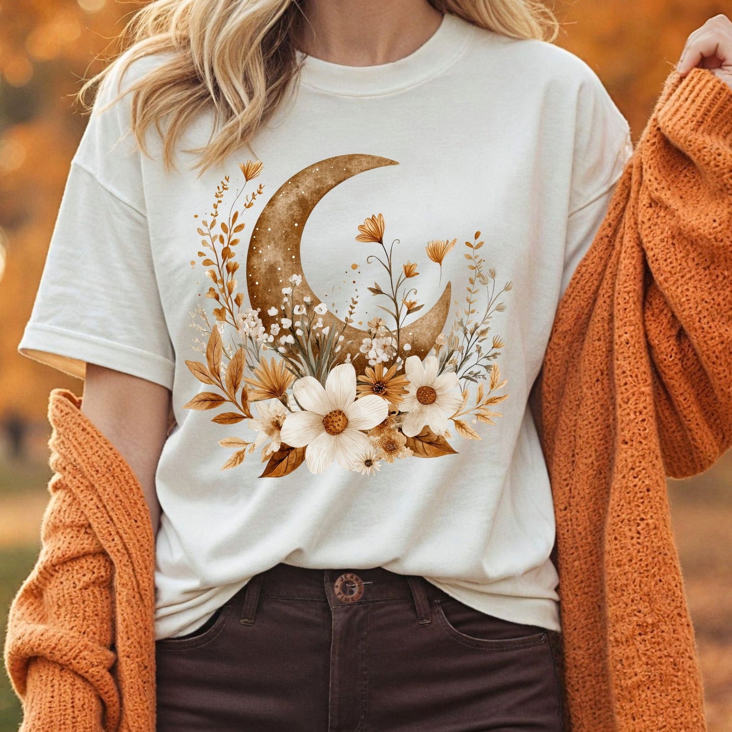 Harvest Moon and Wildflowers T-Shirt