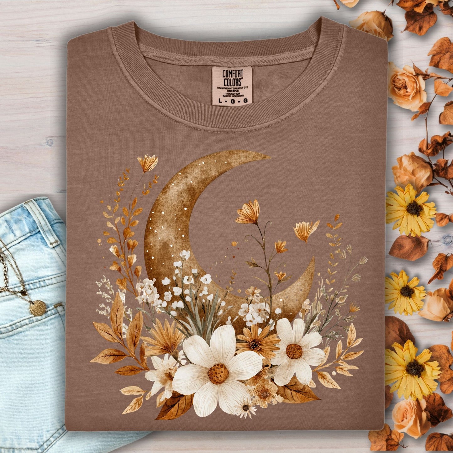 Harvest Moon and Wildflowers T-Shirt