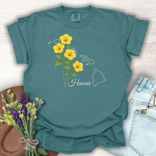 Hawaii State Flower T-Shirt - Yellow Hibiscus