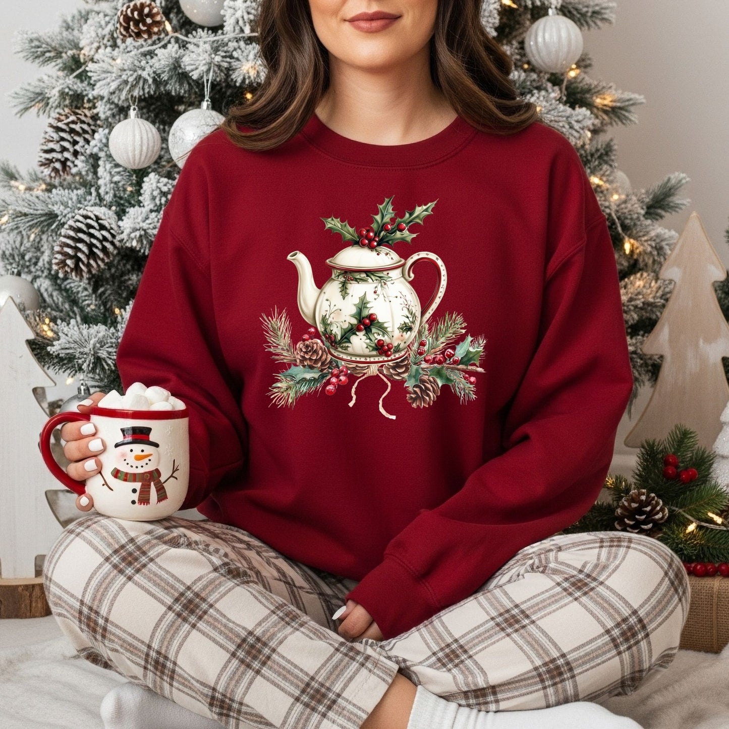 Heirloom Christmas Tea Pot Sweatshirt