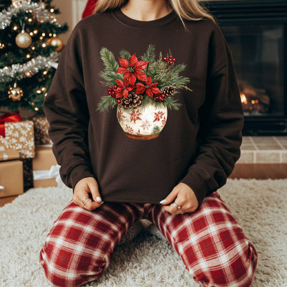 Holiday Floral Arrangement Sweatshirt