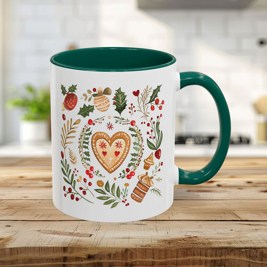 Holiday Gingerbread Heart Art Mug (11/15oz)