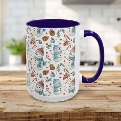 Holiday Snowman & Candy Cane Mug  (11 /15oz)