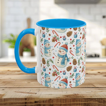 Holiday Snowman & Candy Cane Mug  (11 /15oz)