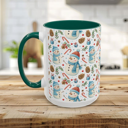 Holiday Snowman & Candy Cane Mug  (11 /15oz)