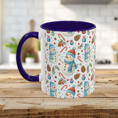 Holiday Snowman & Candy Cane Mug  (11 /15oz)