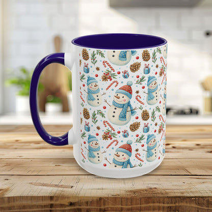 Holiday Snowman & Candy Cane Mug  (11 /15oz)