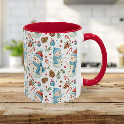 Holiday Snowman & Candy Cane Mug  (11 /15oz)