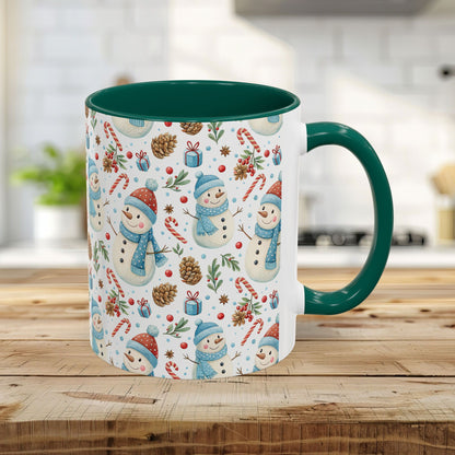 Holiday Snowman & Candy Cane Mug  (11 /15oz)