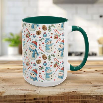 Holiday Snowman & Candy Cane Mug  (11 /15oz)
