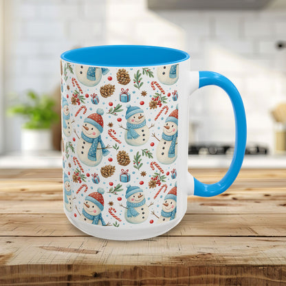 Holiday Snowman & Candy Cane Mug  (11 /15oz)