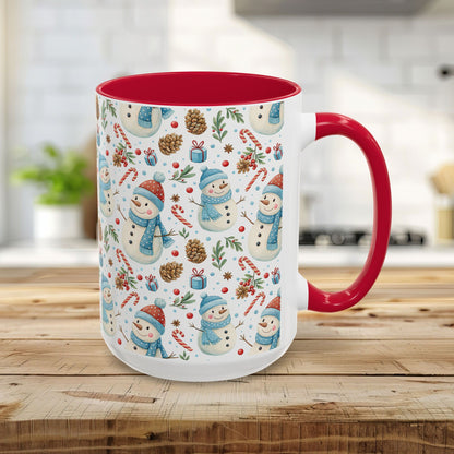 Holiday Snowman & Candy Cane Mug  (11 /15oz)