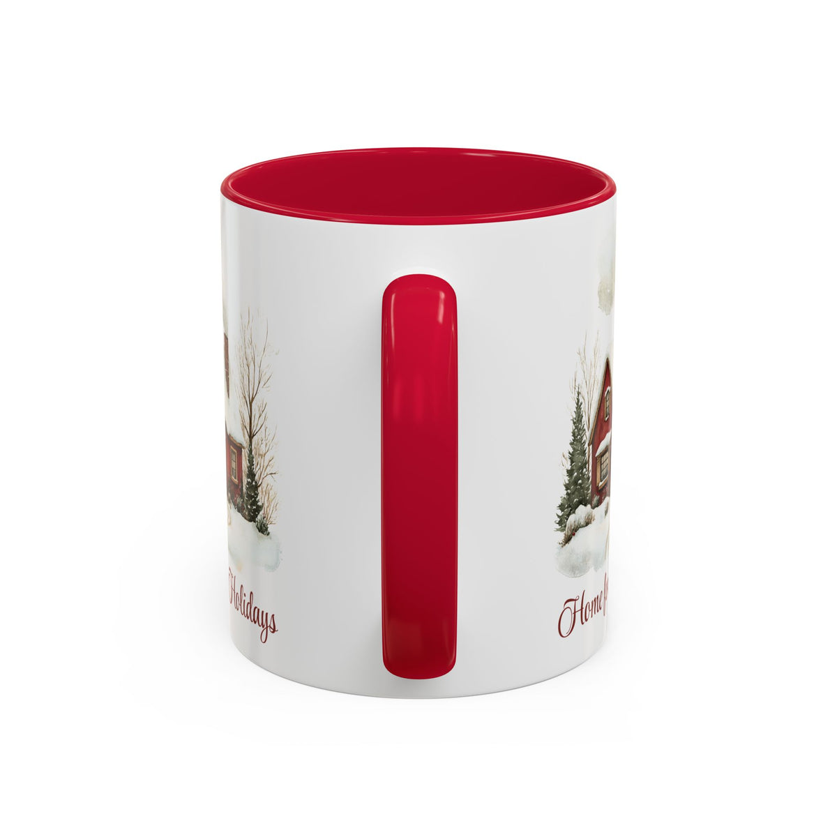 Home for the Holidays Red Cabin Mug (11/15oz)