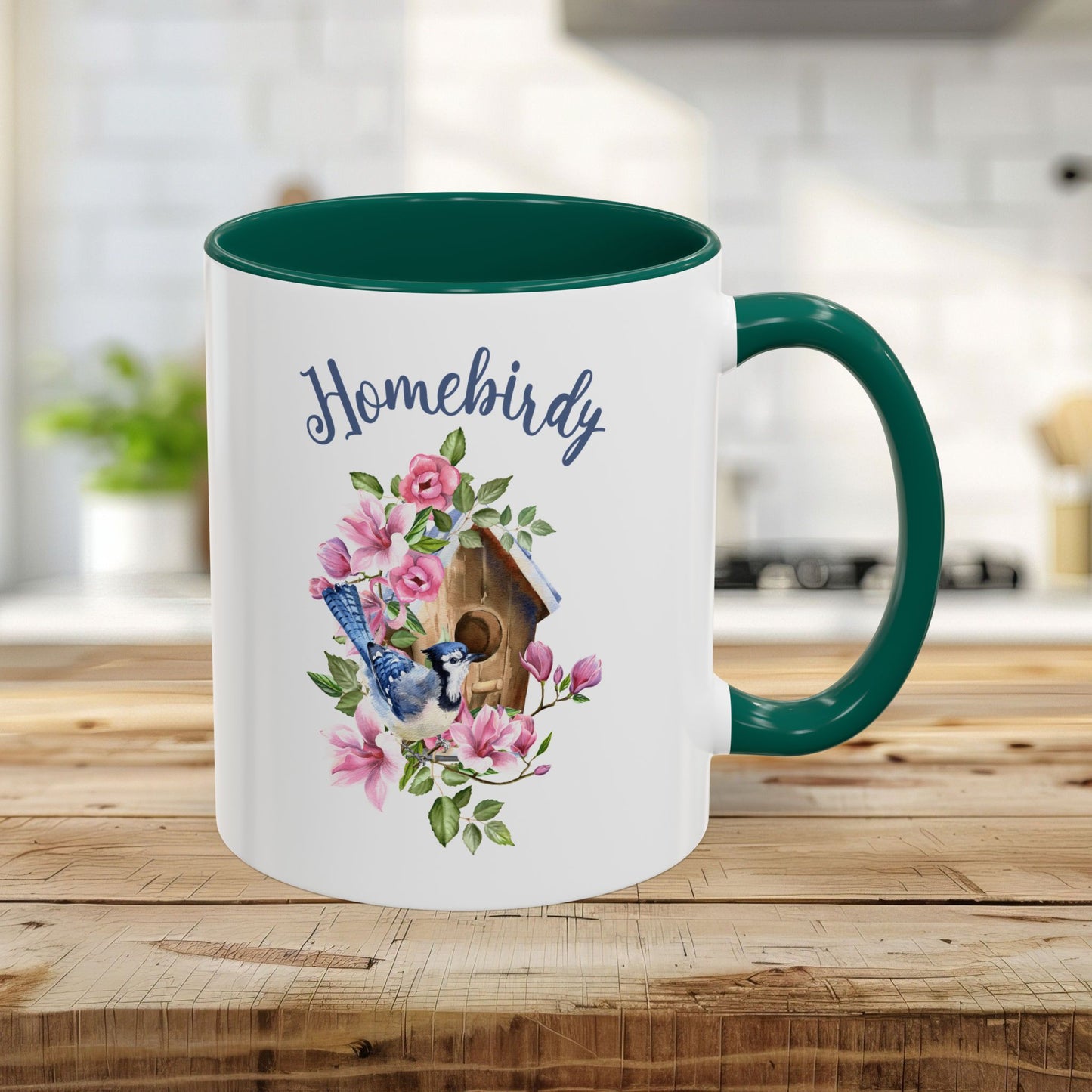 Homebirdy (Homebody) Blue Jay Birdhouse Mug (11/15oz)