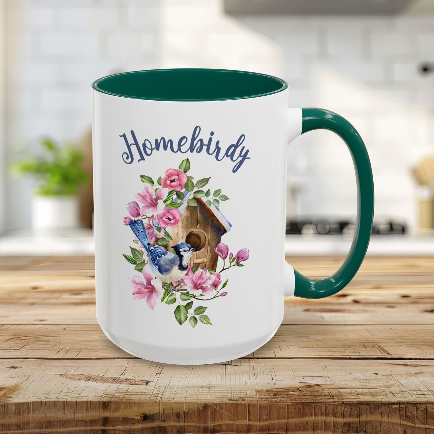 Homebirdy (Homebody) Blue Jay Birdhouse Mug (11/15oz)