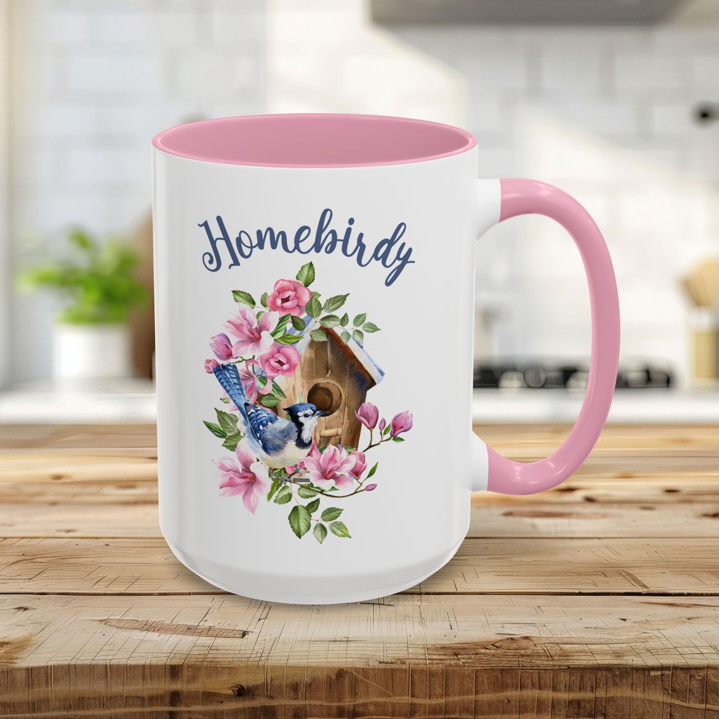 Homebirdy (Homebody) Blue Jay Birdhouse Mug (11/15oz)