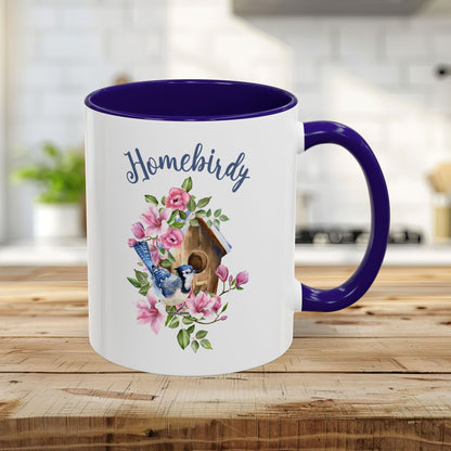 Homebirdy (Homebody) Blue Jay Birdhouse Mug (11/15oz)