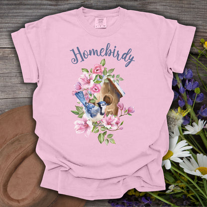 "Homebirdy" (Homebody) T-Shirt — Birdhouse & Bluebird
