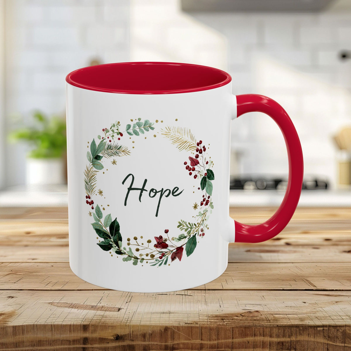 Hope Christmas Wreath Mug (11/15oz)