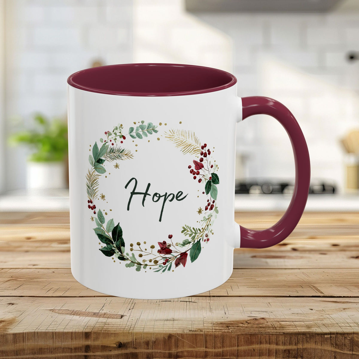 Hope Christmas Wreath Mug (11/15oz)