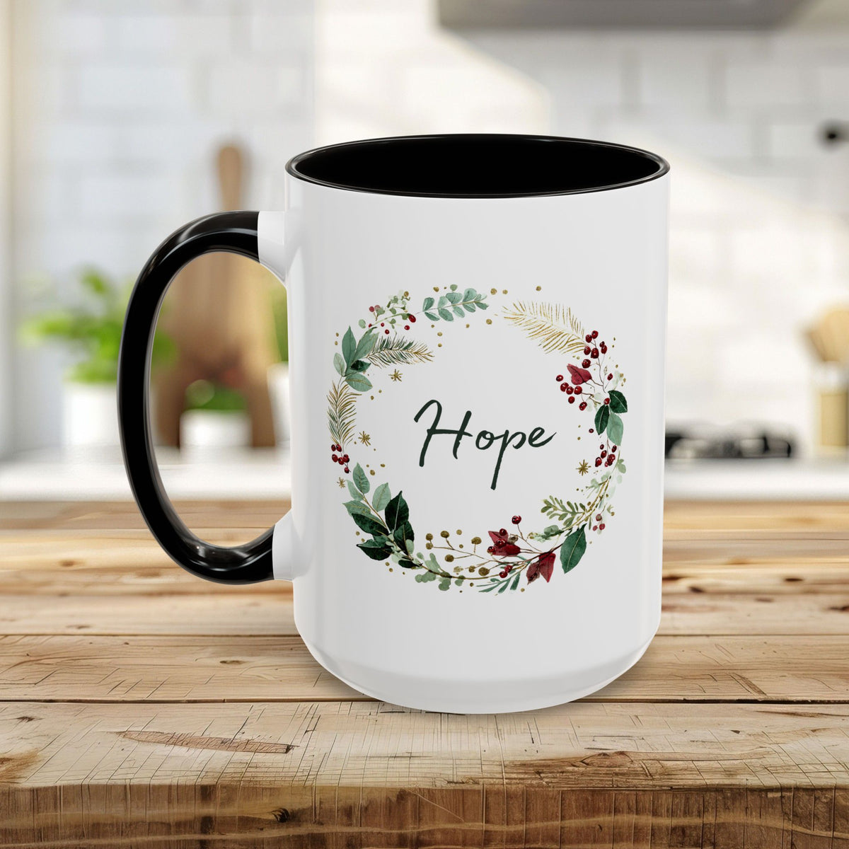 Hope Christmas Wreath Mug (11/15oz)