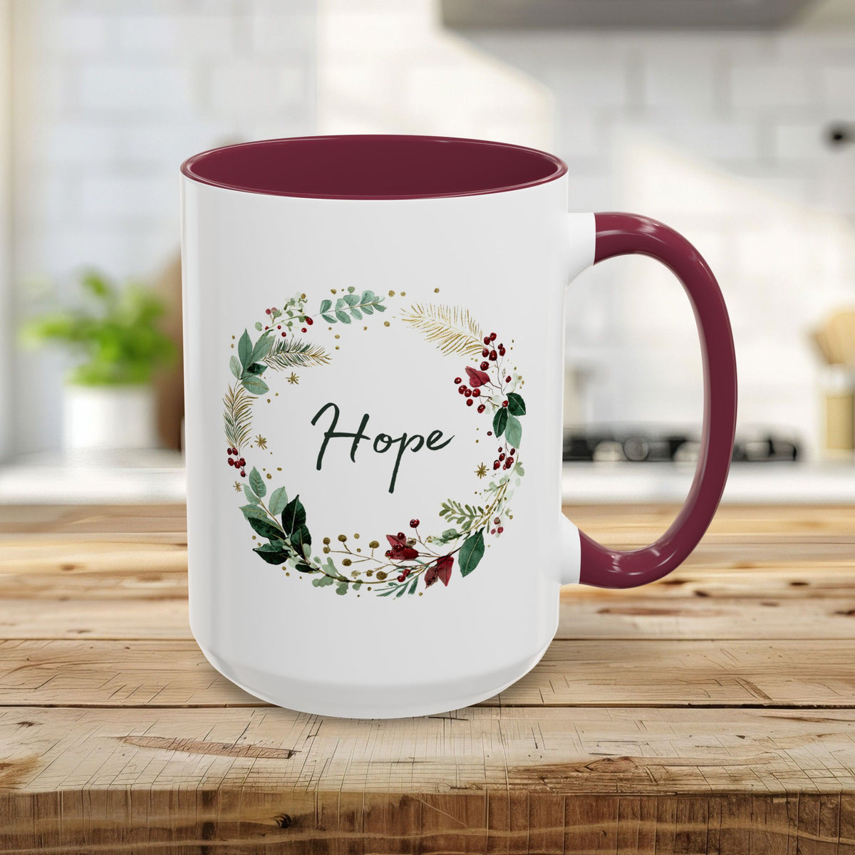 Hope Christmas Wreath Mug (11/15oz)