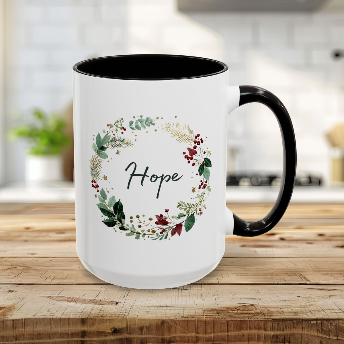 Hope Christmas Wreath Mug (11/15oz)