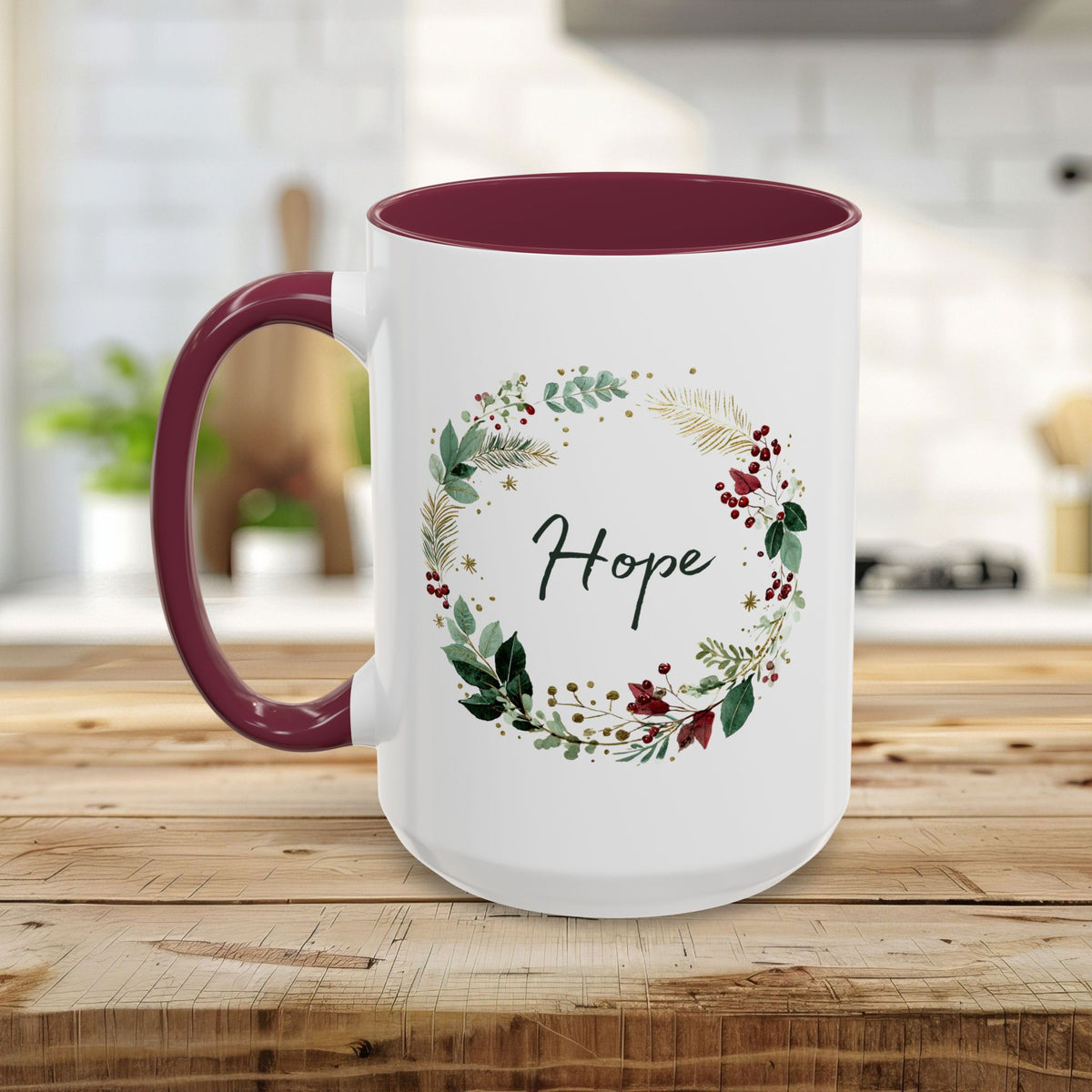 Hope Christmas Wreath Mug (11/15oz)