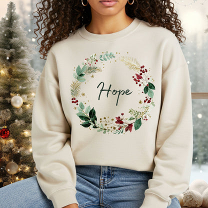 Hope Christmas Wreath Sweatshirt