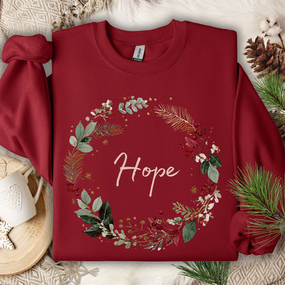 Hope Christmas Wreath Sweatshirt