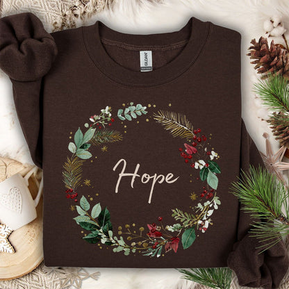 Hope Christmas Wreath Sweatshirt