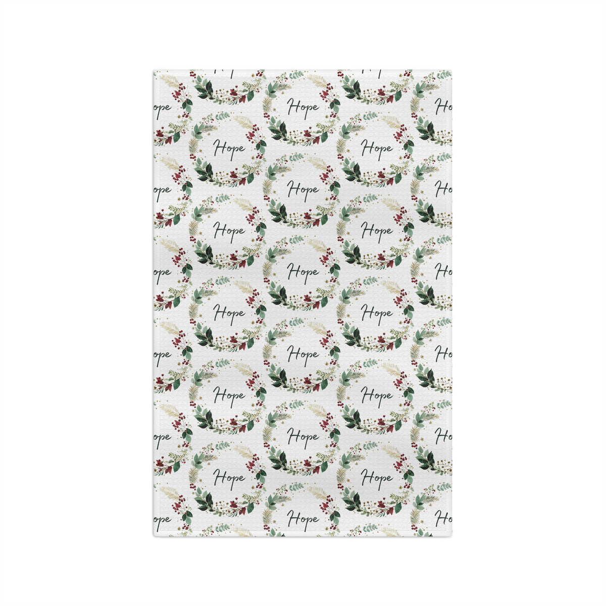 Hope Christmas Wreath Tea Towel