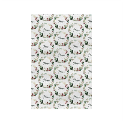 Hope Christmas Wreath Tea Towel