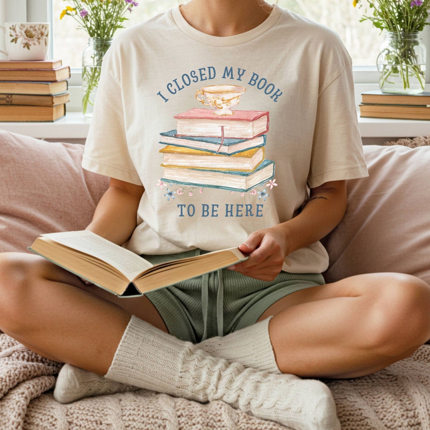 I Closed My Book to Be Here T-Shirt